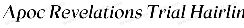 Apoc Revelations Trial Hairline字体转换
